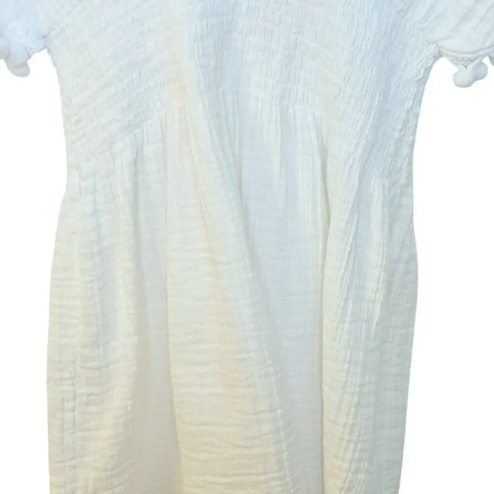 Lilly Pulitzer White Amaury Embroidered V-Neck Beach Cover-up